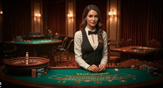 Studio live dealer Spadegaming dengan dealer profesional